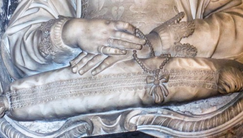 Santa Caterina da Siena a Magnanapoli, kaplica rodu Bonanni, Virginia Bonanni, fragment, G. Finelli