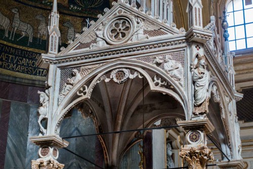 Church of Santa Cecilia, ciborium in the church apse – Arnolfo di Cambio, end of the XIII century