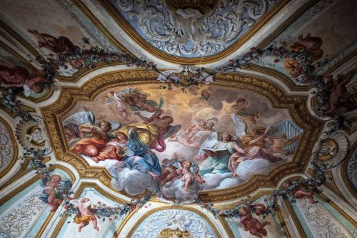Basilica of Santa Cecilia, Chapel of Relics, vault painting, Luigi Vanvitelli