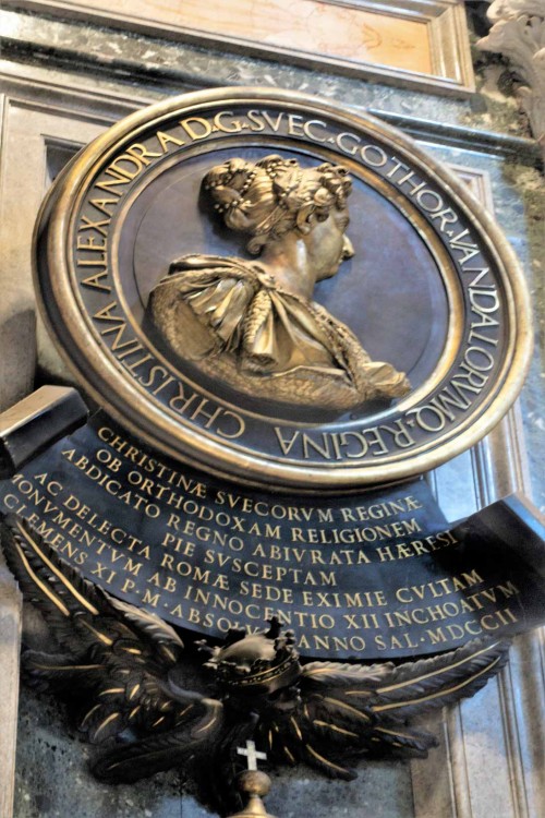 Pomnik królowej Szwecji - Krystyny, fragment, bazylika San Pietro in Vaticano