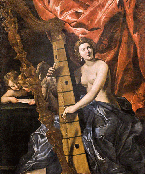 Giovanni Lanfranco, Wenus grająca na harfie, Galleria Nazionale d'Arte Antica, Palazzo Barberini