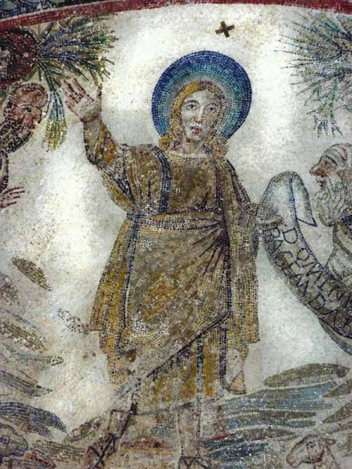 Church of Santa Constanza, Christian mosaics, Christ on a mountain in Paradise