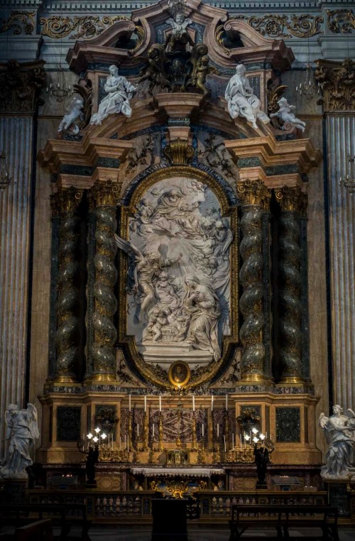 Church of Sant'Ignazio, Altar of St. John Berchmans in the left transept of the church, design by Andrea Pozzo