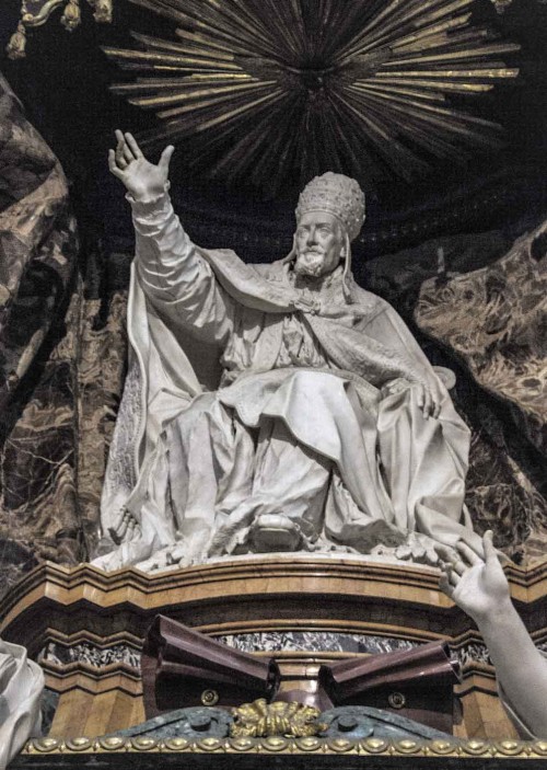 Sant'Ignazio, posąg papieża Grzegorza XV, fragment