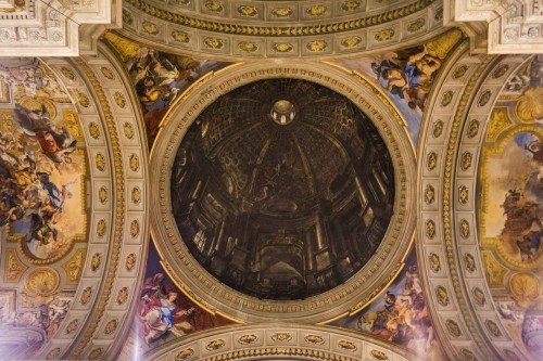 Church of Sant'Ignazio, illusionary dome and paintings in the pendentives depicting Old Testament prophets, Andrea Pozzo