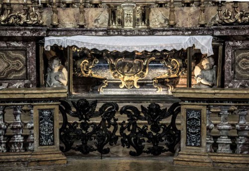 Church of Sant'Ignazio, sarcophagus with relics of St. John Berchmans