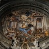 Sant'Ignazio, freski w zwieńczeniu absydy - św. Ignacy uzdrawiający chorych na zarazę