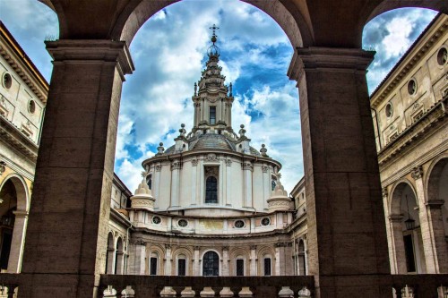Sant'Ivo alla Sapienza, górna część budowli, Francesco Borromini