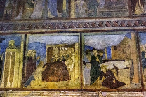 Basilica of San Lorenzo fuori le mura, fragment of the frescoes in the church ambulatory
