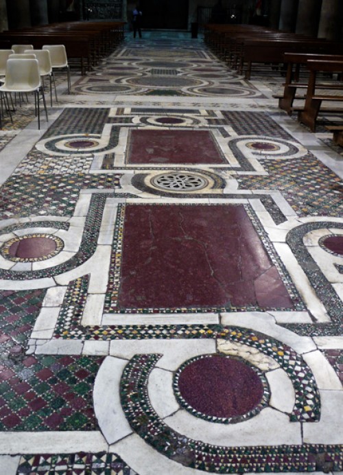Basilica of San Lorenzo fuori le mura, floor, Cosmati workshop