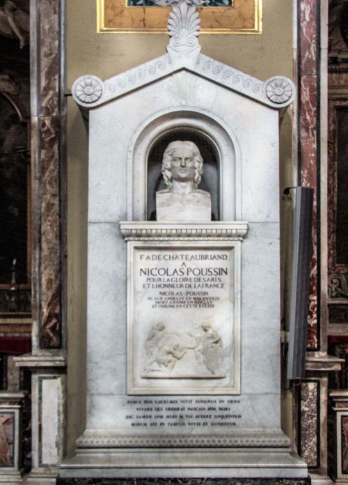 San Lorenzo in Lucina, pomnik nagrobny Nicolasa Poussina