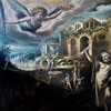 San Lorenzo in Miranda, fragment obrazu Męczeństwo św. Wawrzyńca, malarz nieznany