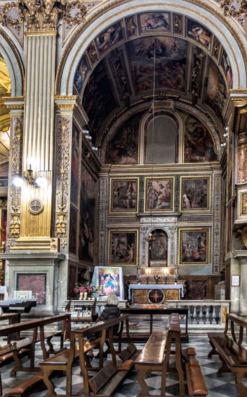 Church of San Marcello, frescoes by Francesco Salviati, in the center Madonna with Child