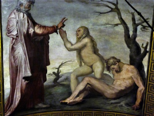 San Marcello, Stworzenie Ewy, fresk Daniele da Volterra, kaplica Krzyża