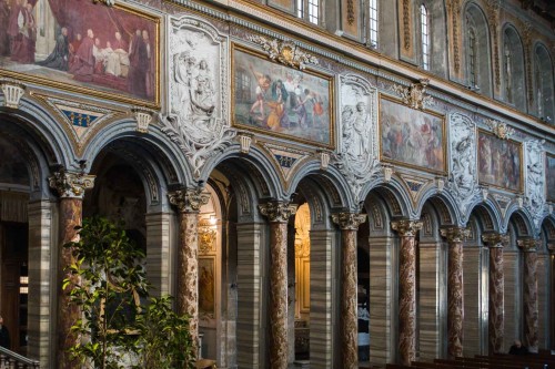 Basilica of San Marco, paintings and stuccos in the part above the arcades