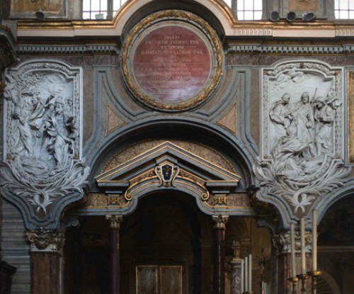 Basilica of San Marco, stuccos in the part under the windows, XVIII century