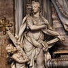 Basilica of San Marco, tombstone of Cardinal A. Prioli, allegory of Justice, detail
