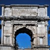 Triumphant arch of Emperor Titus, Forum Romanum, inscription commemorating Titus and his father Emperor Vespasian
