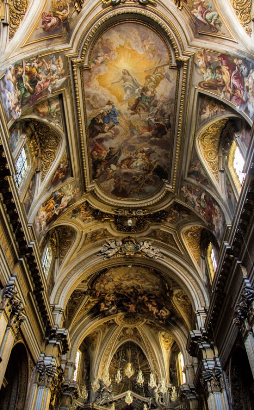Baciccio, malowidło na stropie kościoła Santi Apostoli