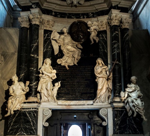 Stefano Maderno, Allegory of Prudence (last on the left) – tombstone of Cardinal Bonelli, Church of Santa Maria sopra Minerva