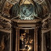 Basilica of Sant’Agostino, contemporary pilgrims in front of Caravaggio’s painting – Madonna of Loreto