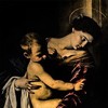 Caravaggio, Madonna Loretańska, fragment, bazylika Sant'Agostino