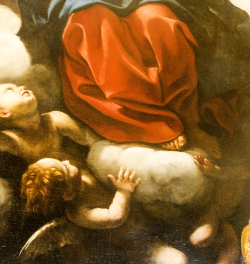 Madonna with Child Appearing to St. Lawrence, fragment, Giovanni Lanfranco, Palazzo del Quirinale