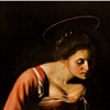 Caravaggio, Madonna z Jezusem i św. Anną (Madonna dei Palafrenieri), fragment - Matka Boska, Galleria Borghese