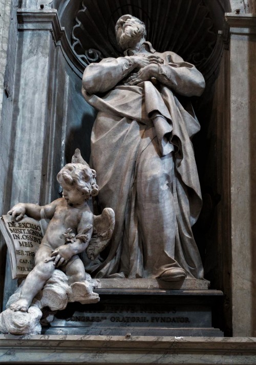 Giovanni Battista Maini, posąg św. Filipa Nereusza, bazylika San Pietro in Vaticano