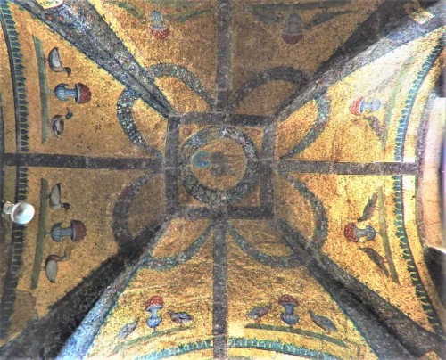 San Giovanni Baptistery, Chapel of St. John the Evangelist, vault, mosaics from the V century
