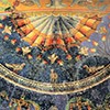 Baptysterium San Giovanni, kaplica Justyny i Cypriana, mozaiki z V w. u nasady absydy - cztery gołębie i Baranek Boży,  fragment
