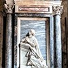 San Giovanni Baptistery, Chapel of SS. Venantius and Dominus, tombstone of Canon Francesco Adriano Ceva, design by Carlo Rainaldi, execution by Giuliano Finelli
