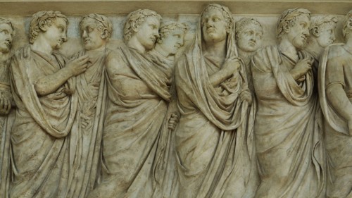 Ołtarz Pokoju, Museo dell'Ara Pacis, fryz ściany północnej ołtarza