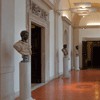 Palazzo Pamphilj, gallery with the busts of Roma emperors in the enterance to piano nobile