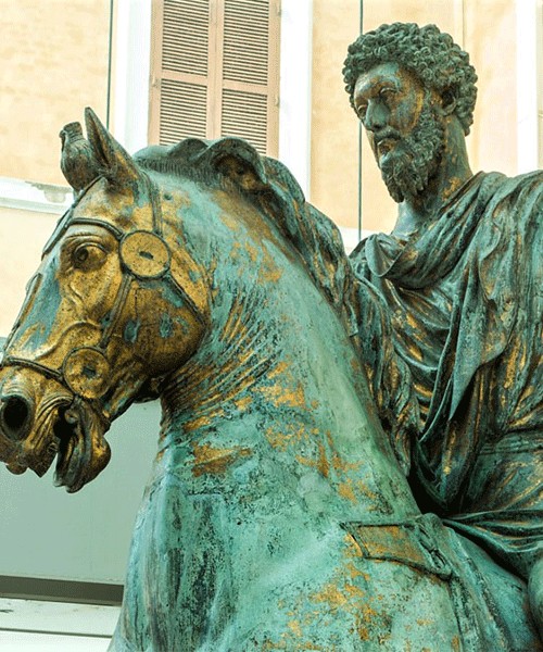 Posąg konny cesarza Marka Aureliusza, fragment, Musei Capitolini