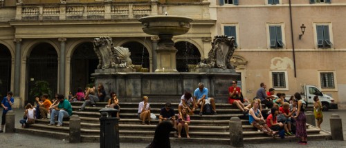 Giacomo della Porta, fontanna na Piazza Santa Maria in Trastevere