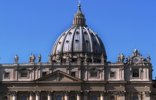 Giacomo della  Porta, realizacja kopuły bazyliki San Pietro in Vaticano według projektu Michała Anioła