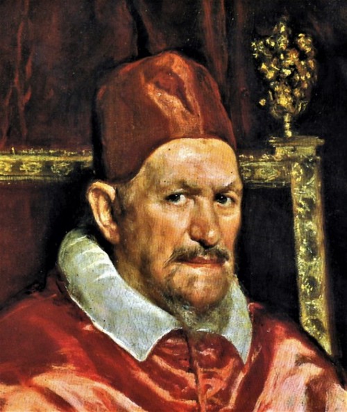 Portret papieża Innocentego X, Diego Velázquez, Galleria Doria Pamphilj, fragment, zdj. Wikipedia