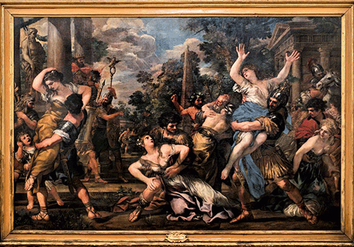 Rape of the Sabine Women, Pietro da Cortona, fragment, Musei Capitolini – Pinacoteca Capitolina