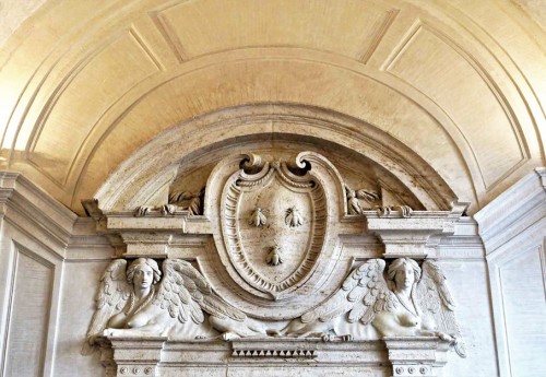 Palazzo Barberini, dekoracje w przedsionku pierwszego piętra