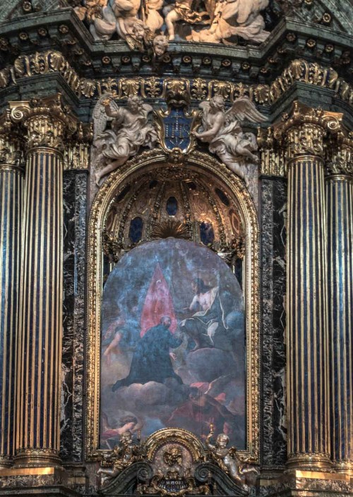 Church of Il Gesù, Altar of Ignatius of Loyola (Cappella Sant’Ignazio) – unveiling of the statue of St. Ignatius