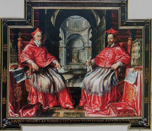 Il Gesù, Portret dwóch papieskich nepotów - Alessandro i Odoardo Farnese, Stara Zakrystia