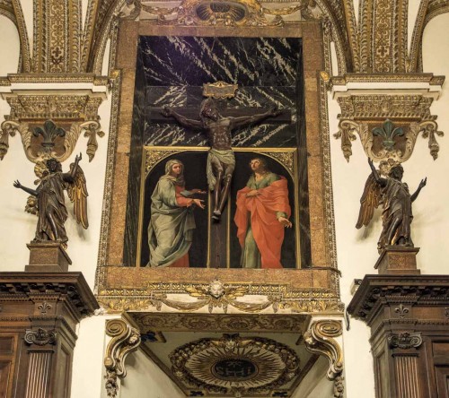 Church of Il Gesù, the Old Sacristy, decoration of one of the walls
