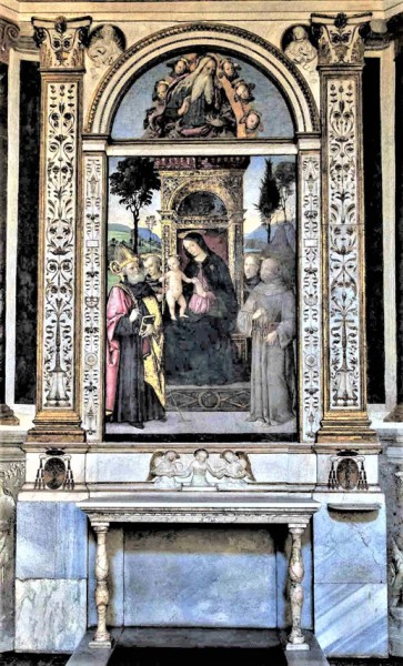 Kościół Santa Maria del Popolo, kaplica Basso della Rovere, Madonna z Dzieciątkiem, Pinturicchio