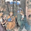 Kościół Santa Maria del Popolo, kaplica della Rovere, Adoracja Dzieciątka Jezus, Pinturicchio, fragment