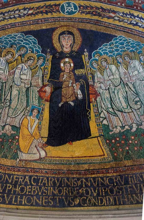 Papież Paschalis I, absyda bazyliki Santa Maria in Domnica