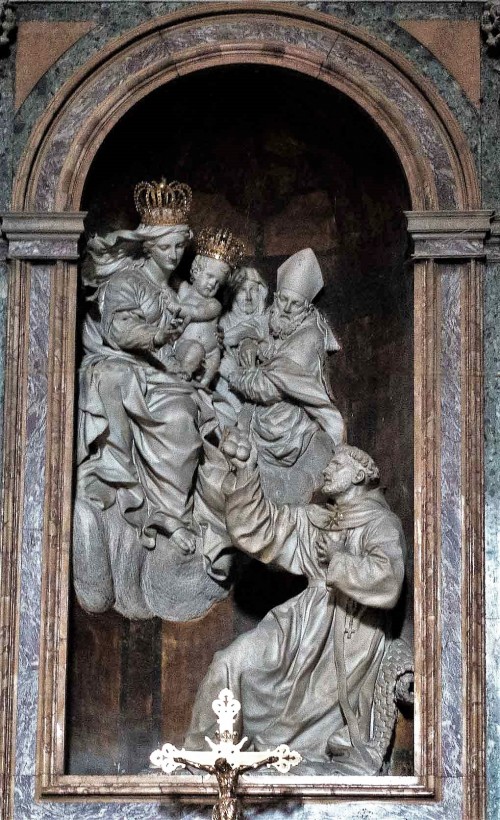 Church of San Nicola da Tolentino, Alessandro Algardi, main altar, sculptures - Ercole Ferrata and Domenico Guidi
