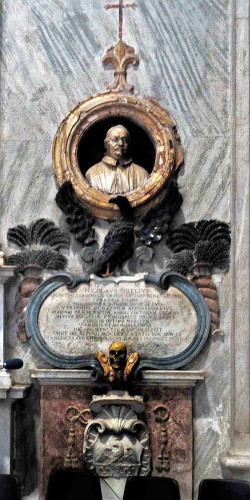 San Nicola da Tolentino, tombstone of Cardinal Niccolo Orega, right transept of the church
