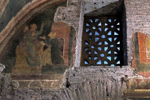 Basilica of Santi Quattro Coronati, frescoes depicting the story of St. Barbara - Chapel of St. Barbara - cloisters