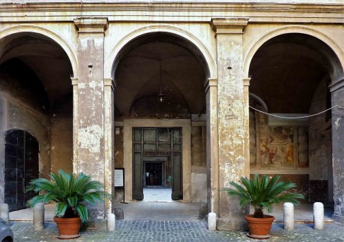 Basilica of Santi Quattro Coronati, portico of the first courtyard